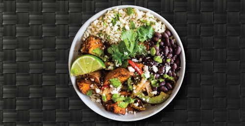 vegetarian taco bowl meal