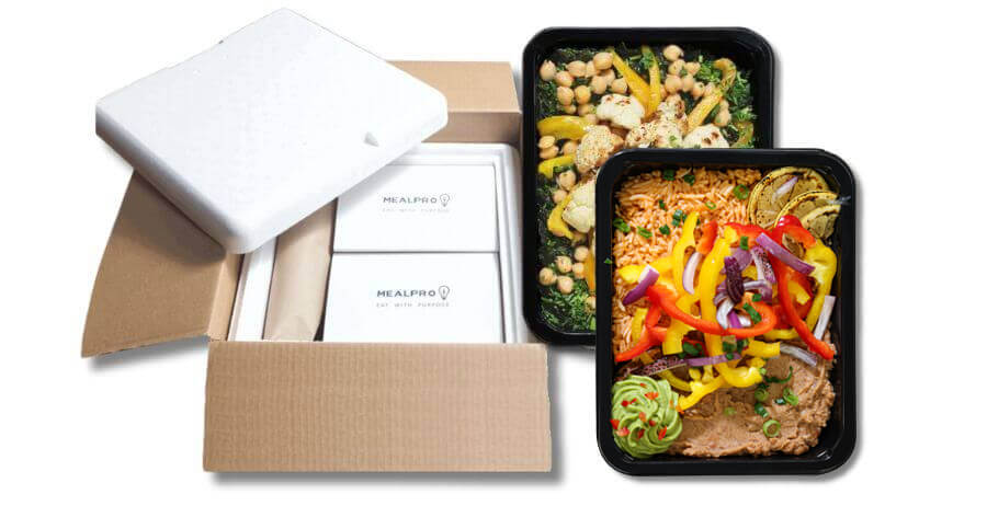 Your vegetarian meals are delivered portioned and cooked to your door