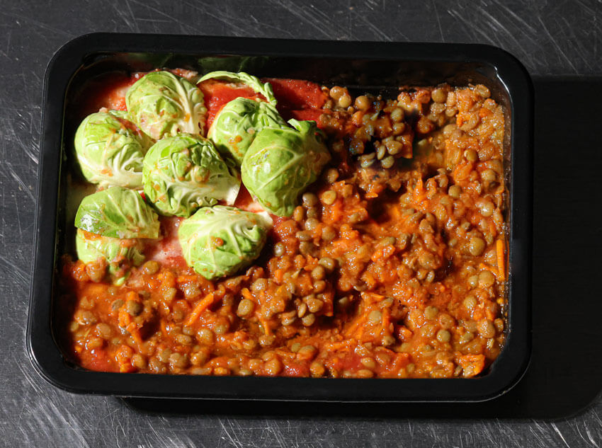 lentils brussels sprouts