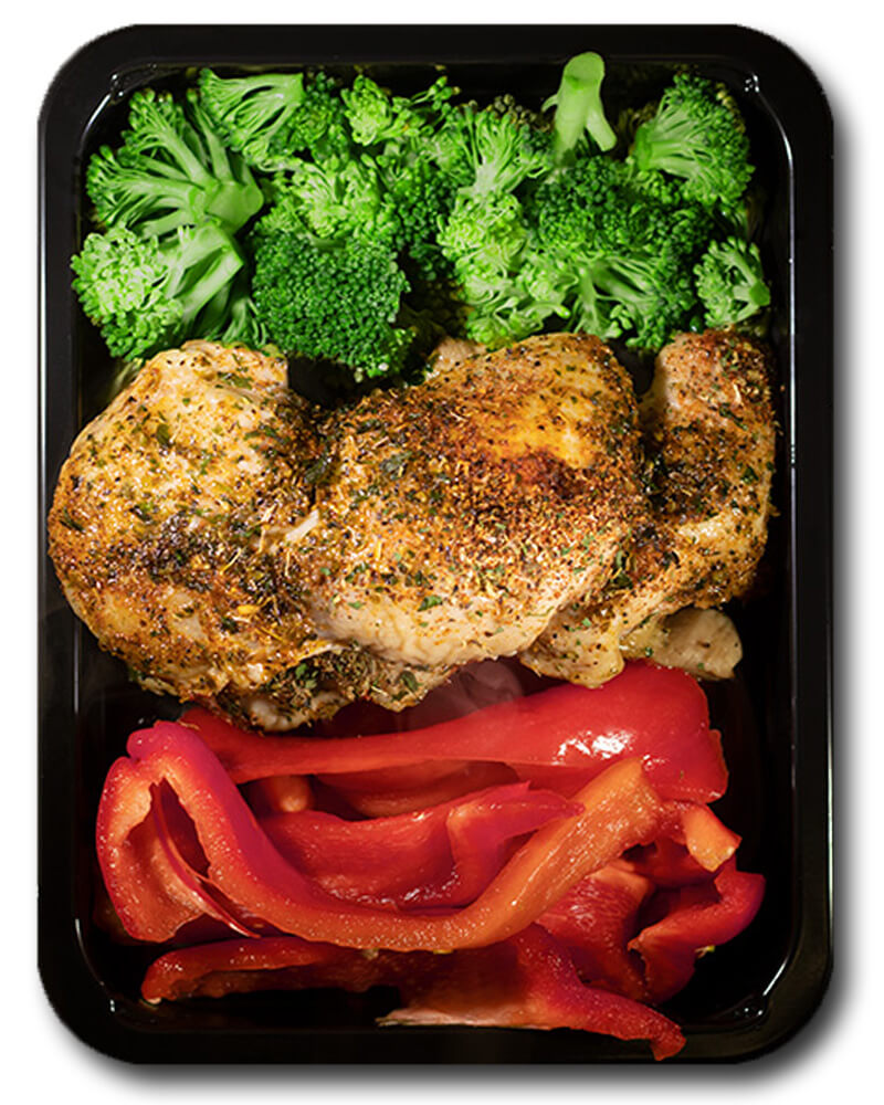 Picture of a MealPro atkins diet meal that is taken from the top view