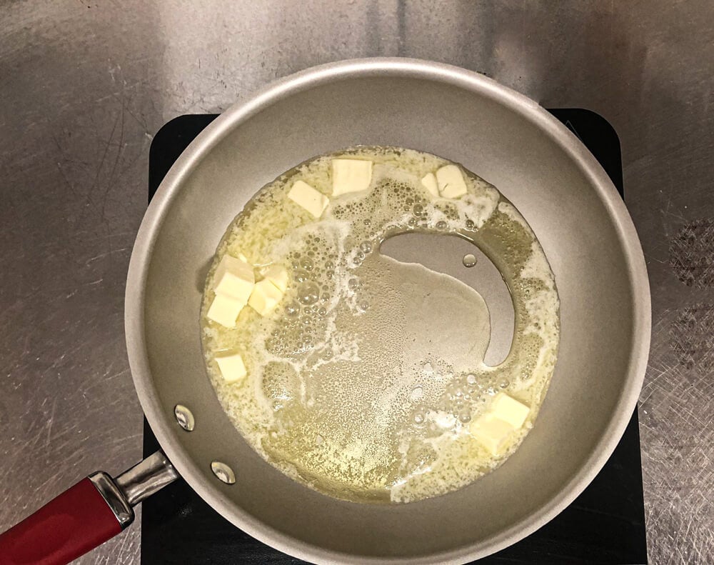 cook until the butter is slightly brown